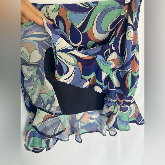 ASOS RUFFLE PRINT MINI SKIRT size 8 - Picture 10 of 11